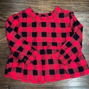 Baby gap 3t buffalo plaid top NWT